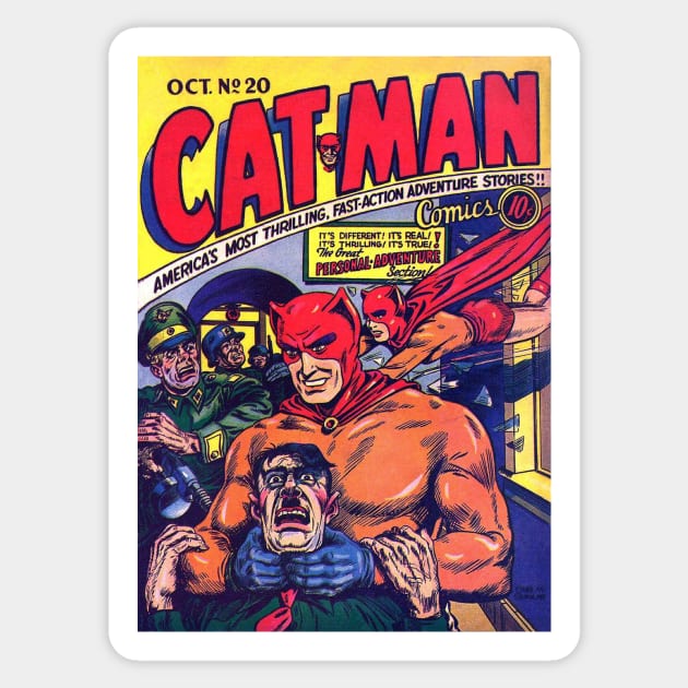 The Golden Age Cat-Man Sticker by Doc Multiverse Designs